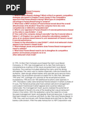 panera bread company in 2016 case study Does the panera bread company have any core competencies or distinctive competencies